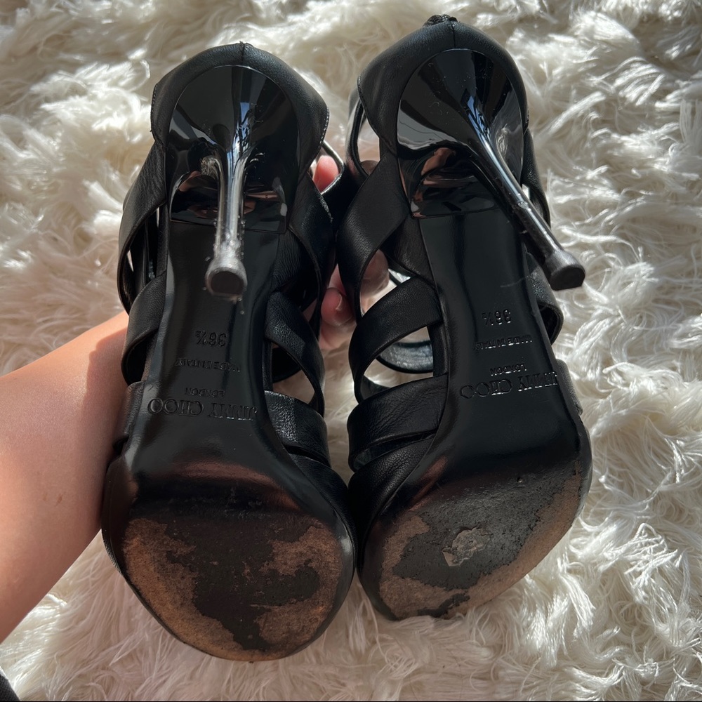 Jimmy Choo Strappy Leather Sandals - Picture 12 of 15